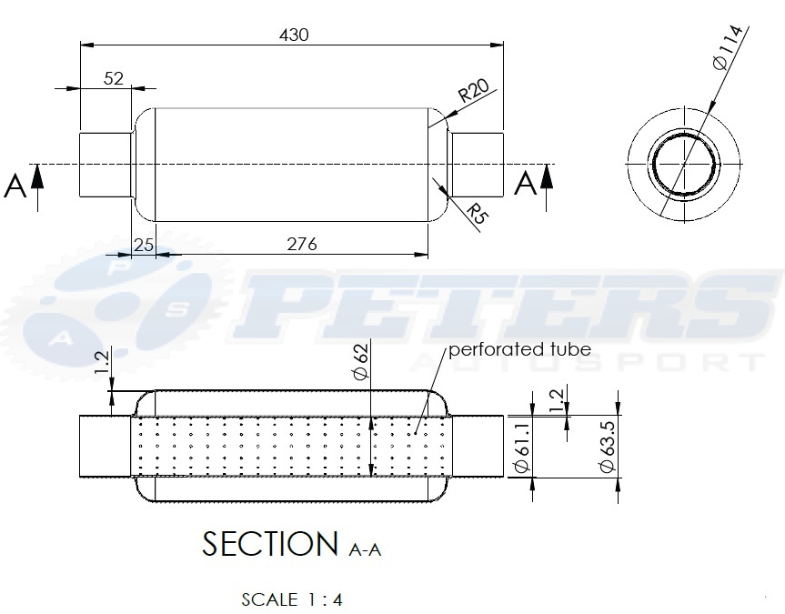 Stainless Steel Exhaust Silencer Short - Image 3